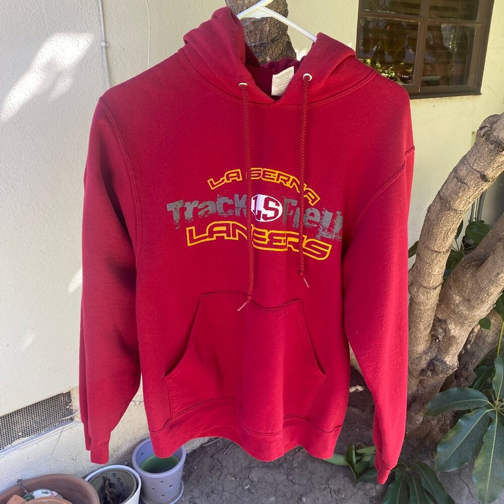 Jeezees Red La Serna High School Track Sweatshirt Size Small